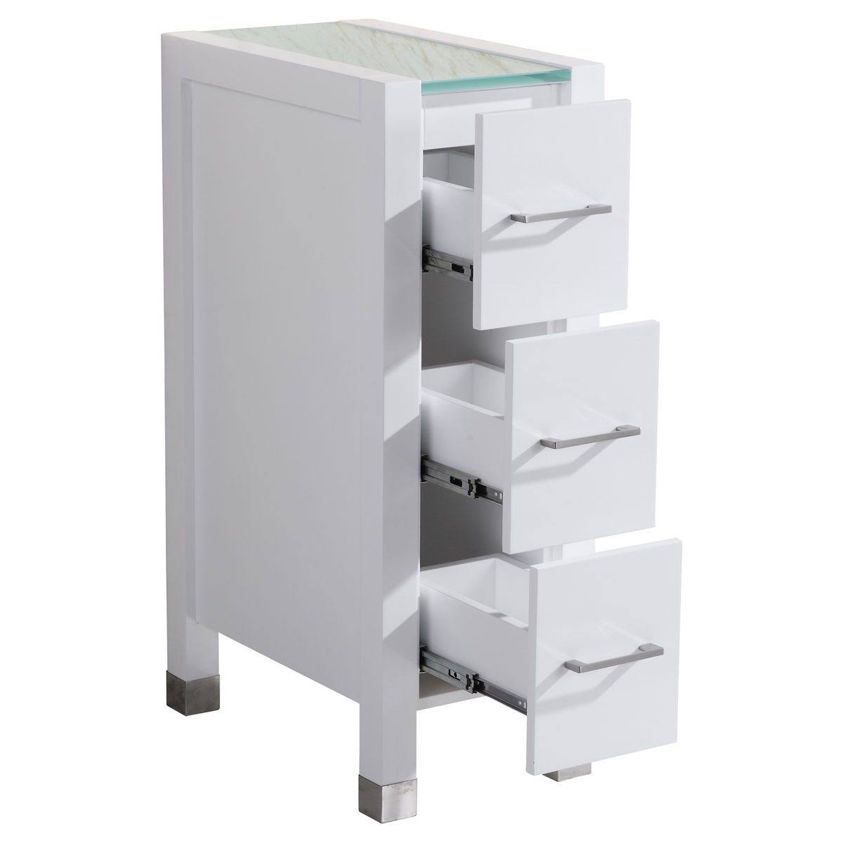 White 11 3/4 in. Wide Vanity Drawer Base S776