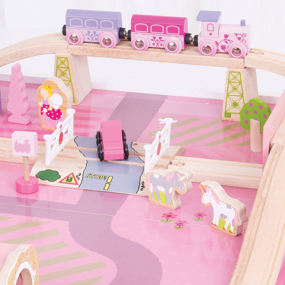 Wooden Train Set and Table B328