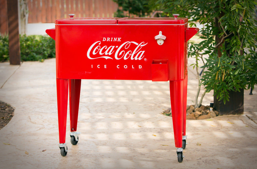 80 Qt. Embossed Coca-Cola Cooler Q6859