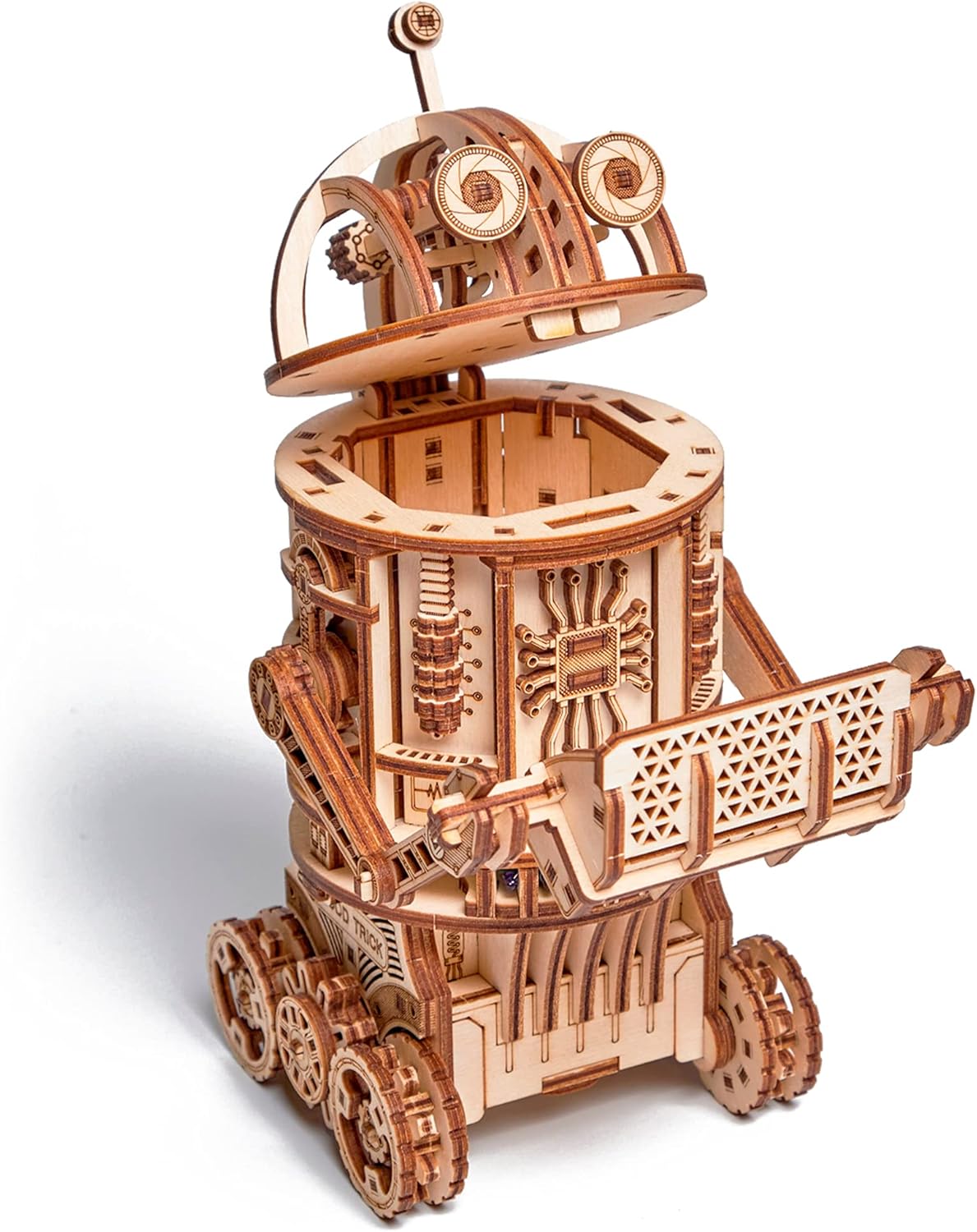 Electric Space Junk Robot Mechanical 3D Wooden Puzzle R226