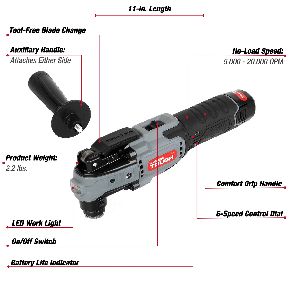 12V Max Lithium-Ion Brushless Oscillating Multi-Tool with Battery and Charger B913654