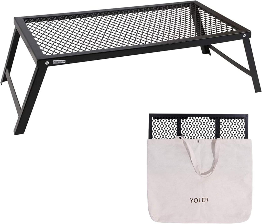 Folding Campfire Grill Heavy Duty Steel Grate O134265