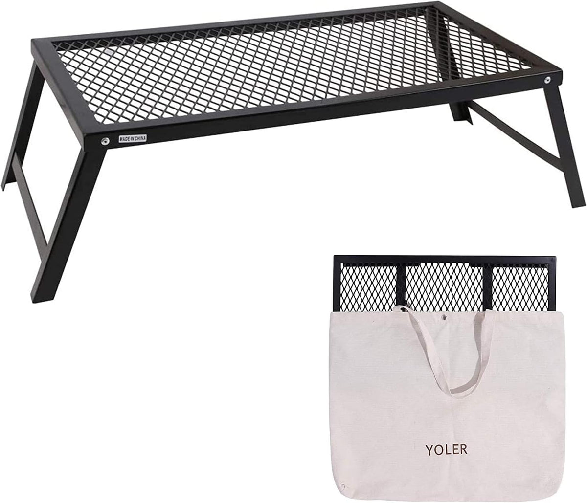 Folding Campfire Grill Heavy Duty Steel Grate O134265