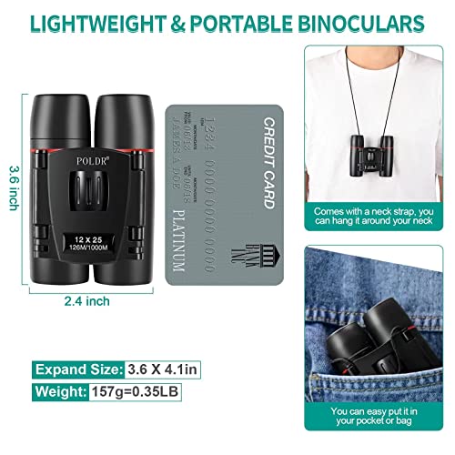 12X25 Small Compact Pocket Binoculars W6875