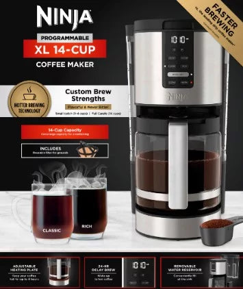 14-Cup Programmable Coffee Maker with Glass Carafe C2020
