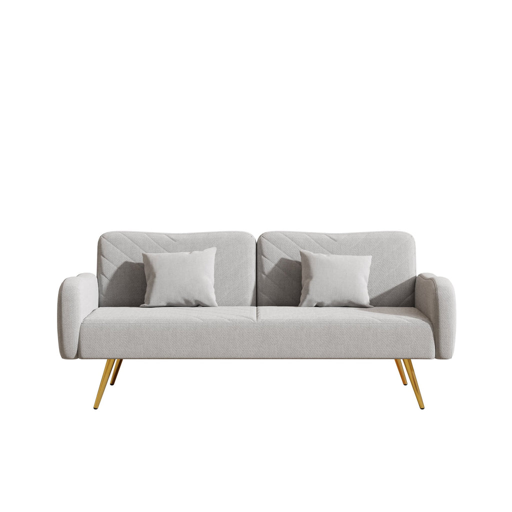 70.5" Linen Convertible Sleeper Sofa Bed with Adjustable Splitback M95019