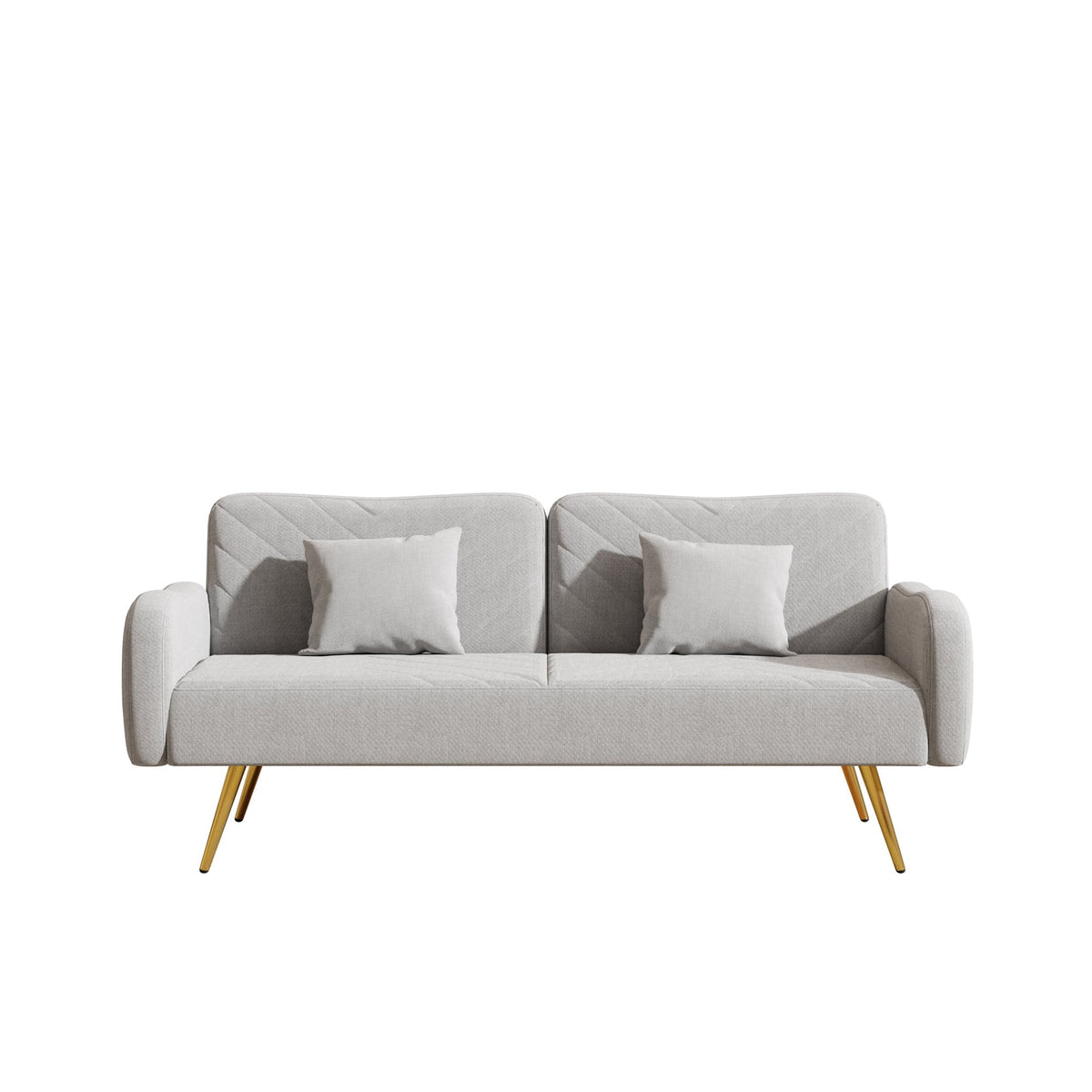 70.5" Linen Convertible Sleeper Sofa Bed with Adjustable Splitback M95019