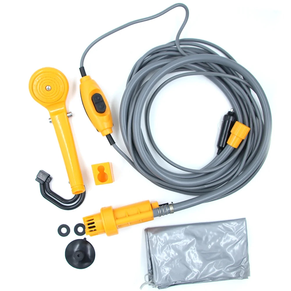 Portable Shower Kit with Pump, 6 Meter Cable, Max 2.5L Per Minute J795