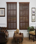 Cordless Faux Wood Venetian Blind, 42x22 x 72x22 - Dark Oak V832