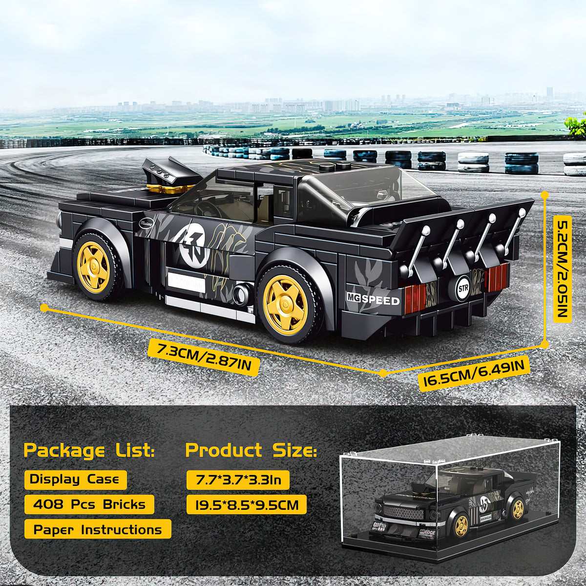 Black Car Building Block Set I556312