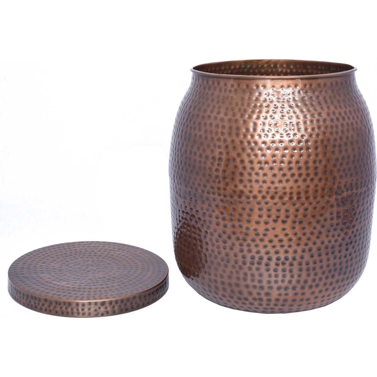 20 Hammered Finish Metal Garden Stool C41199