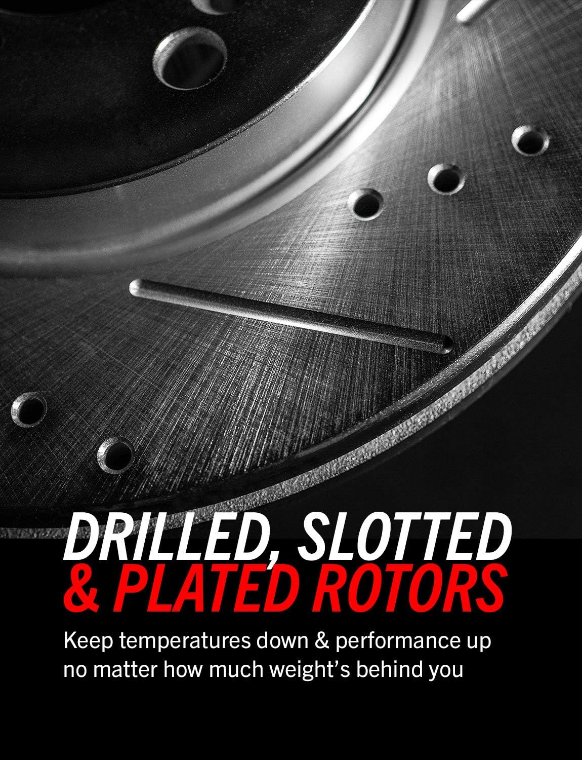 Front Evolution Drilled & Slotted Rotor Pair P25156
