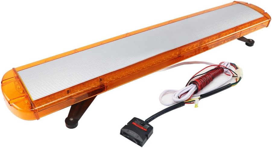 88W LED Flashing Strobe Light 17 Modes Amber White H360
