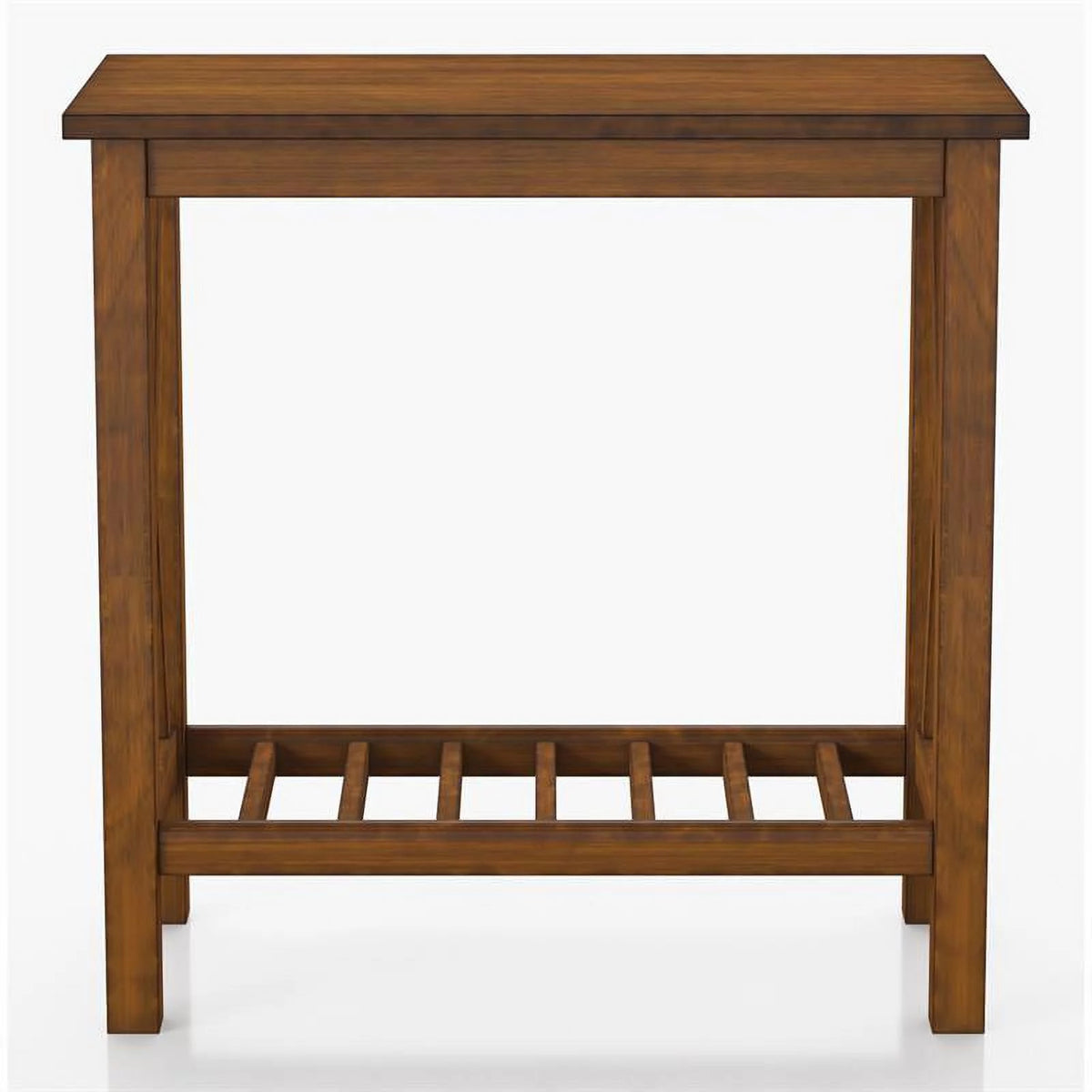 Medium Oak Wood Side Table Set of 2 A37125