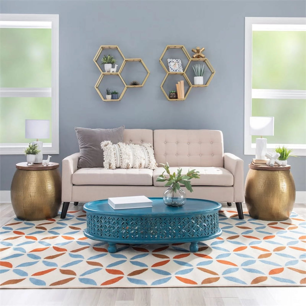 3-Piece Set with Metal Drum Table and 2 Drum Side Tables K86245
