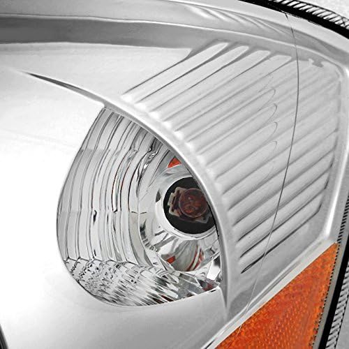 Chrome Halogen Headlights Driver Left + Passenger Right Side Replacement Pair Set T106