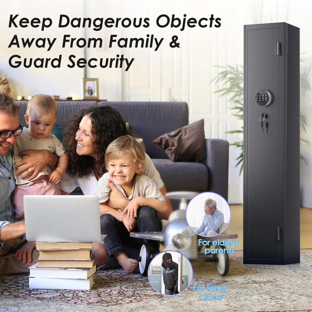 3-Gun Safe with LED Light, Digital Keypad, Alarm System G9336