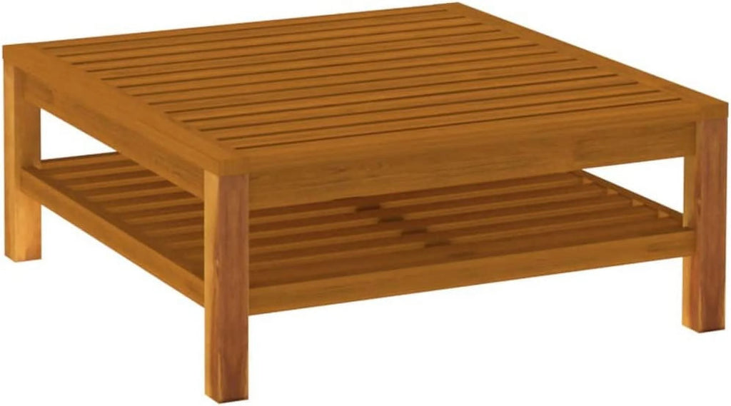 Patio Chairs with Tea Table and Cushions Acacia Wood Outdoor Furniture Set E38028