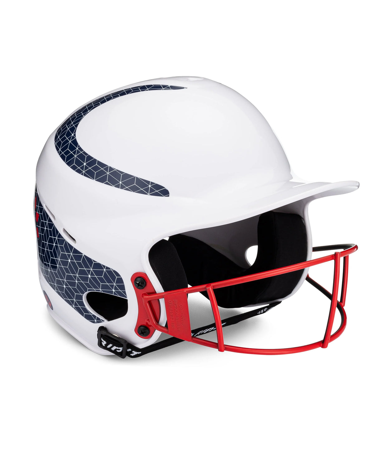 White Softball Batting Helmet L6172