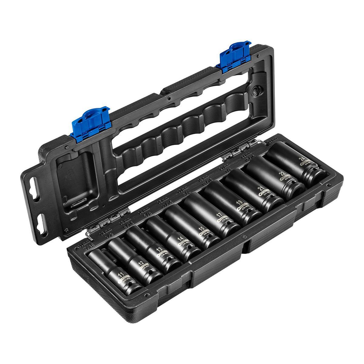 1/2 in. Drive Metric Impact Deep Socket Set, 10-Piece E361050