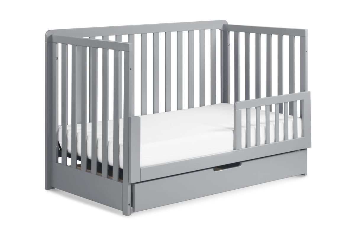 Gray 4-in-1 Convertible Crib with Trundle Drawer L40108