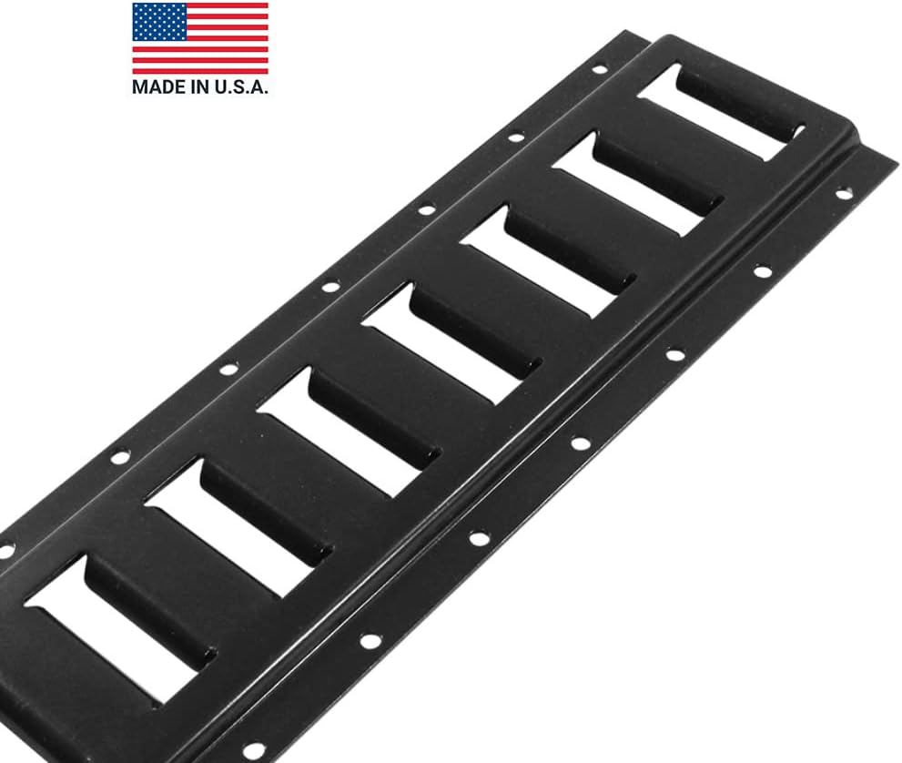 Black 5 FT Steel E-Track Rails 4 Pack Z366036