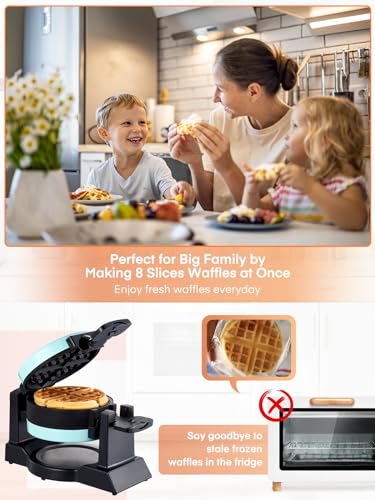 1400W Double Belgian Waffle Maker X62566