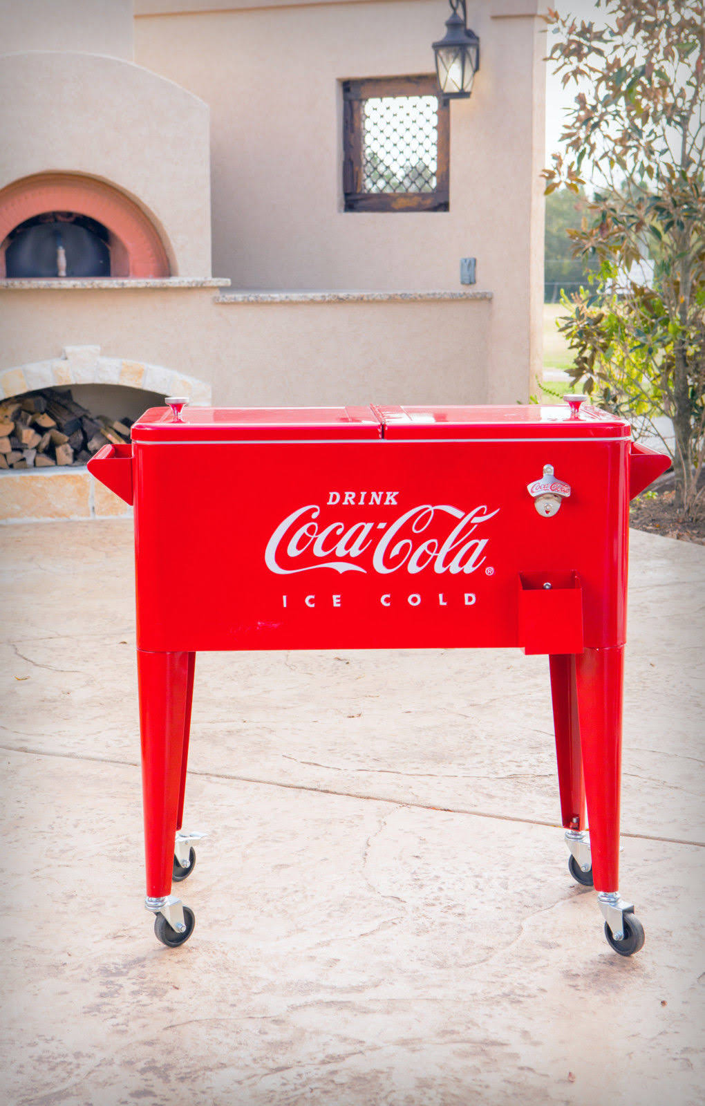 80 Qt. Embossed Coca-Cola Cooler Q6859