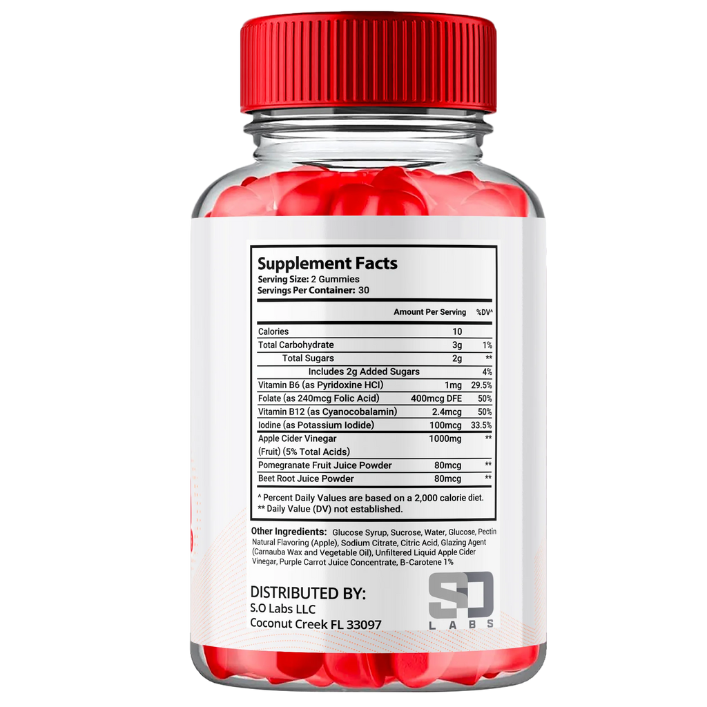 Apple Cider Vinegar Dietary Supplement Gummies 300 Gummies J768