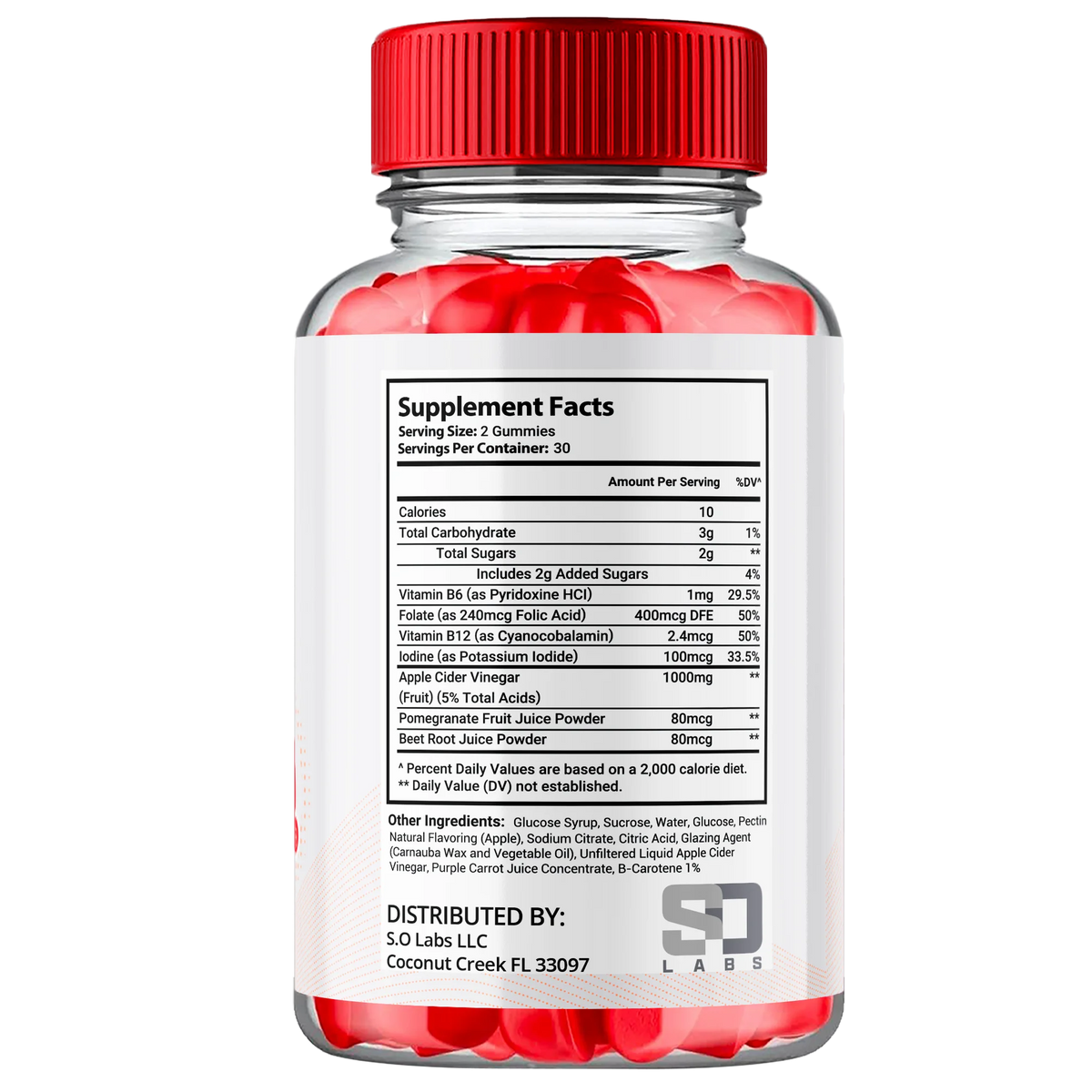 Apple Cider Vinegar Dietary Supplement Gummies 300 Gummies J768