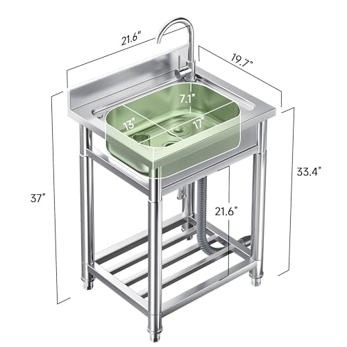 Stainless Steel Single Bowl Utility Sink N51932
