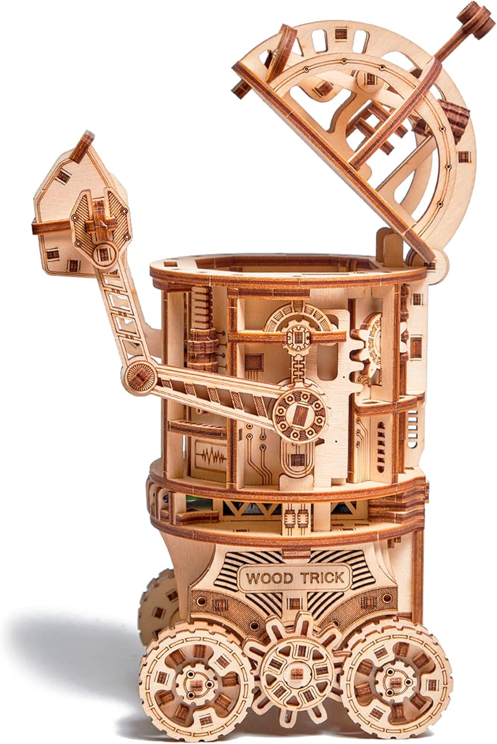 Electric Space Junk Robot Mechanical 3D Wooden Puzzle R226