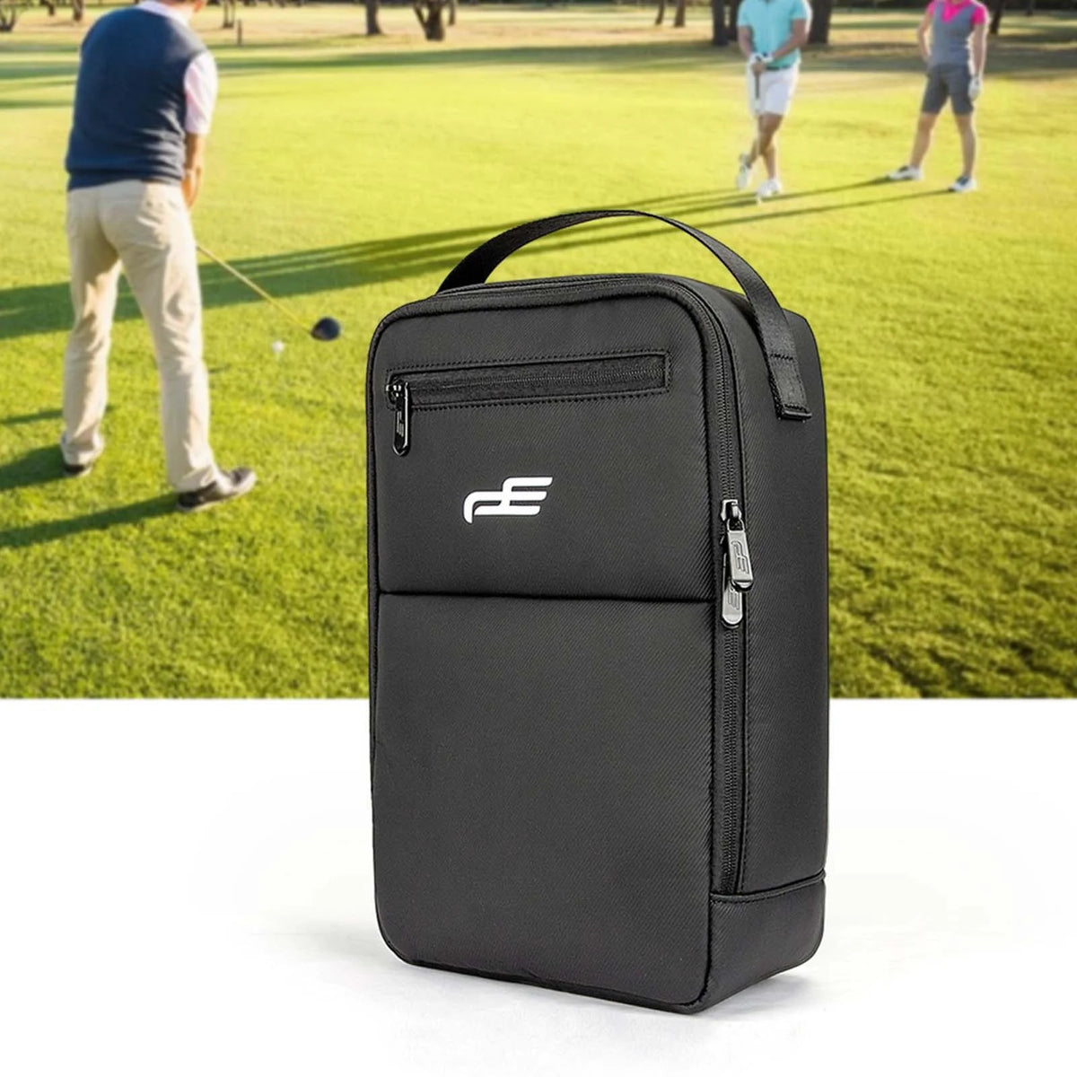 Black Zippered Golf Shoe Storage Bag E744604