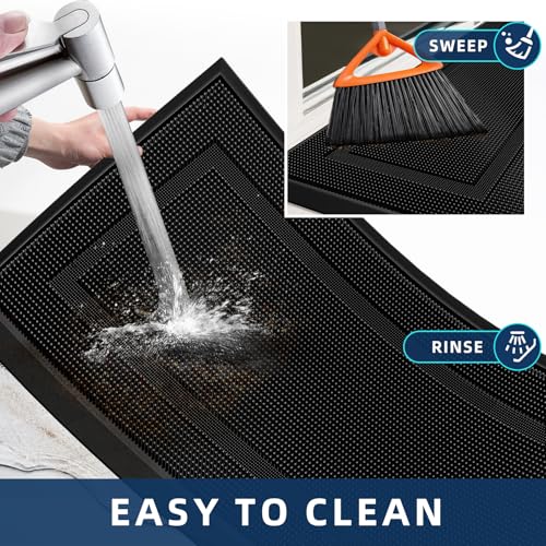 Black Heavy Duty Rubber Doormat M138078