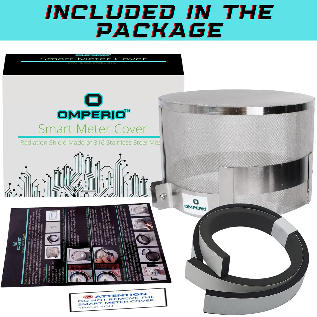 RF-Radiation Shield EMF Protection Stainless Steel 316 Faraday Cage Pack of 2 B597061