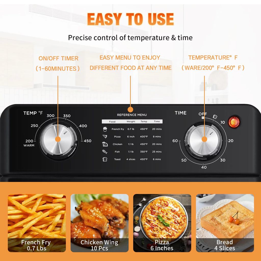 10QT Air Fryer Toaster Oven Convection Rotisserie Dehydrator T5133