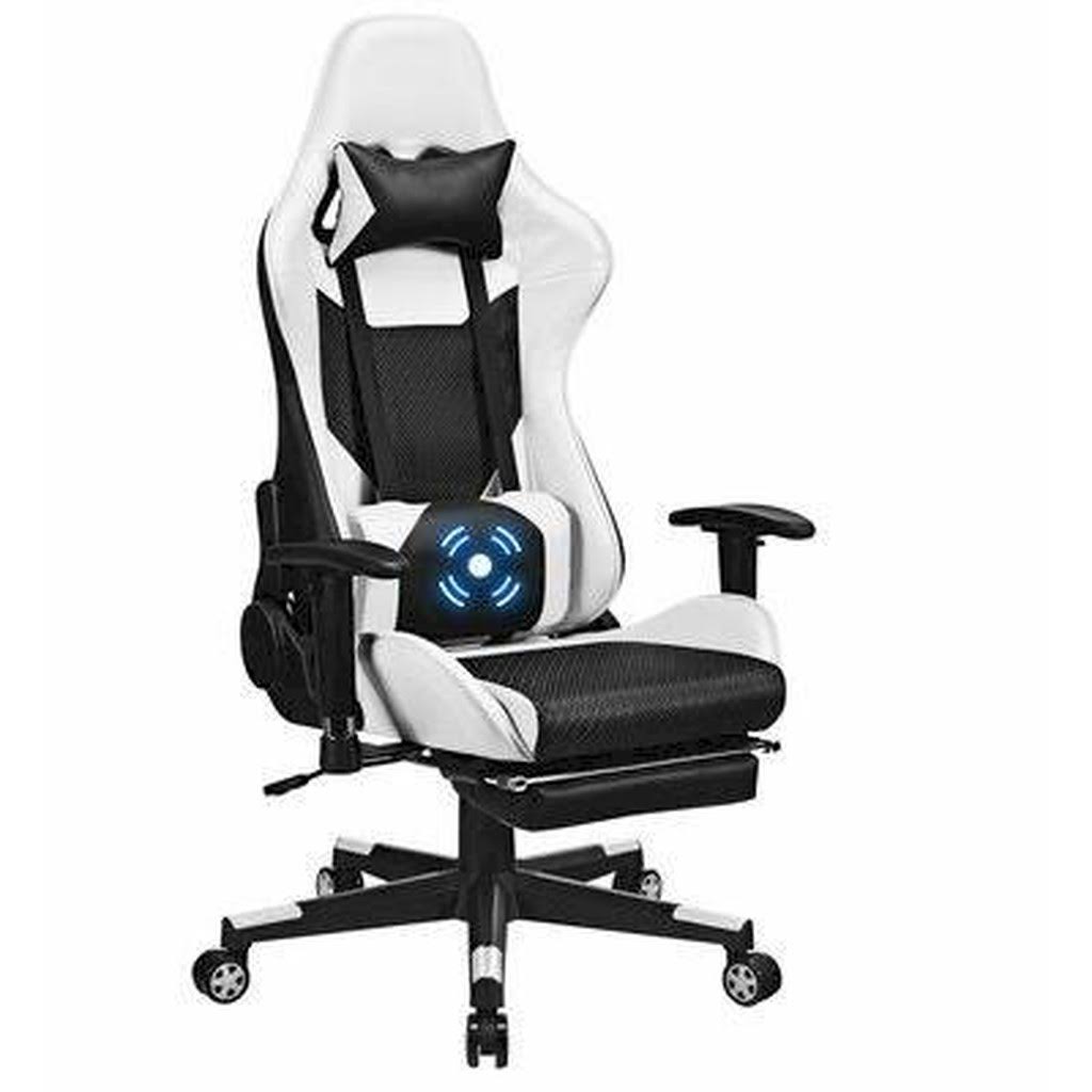 White Black PC and Racing Game Chair M954369
