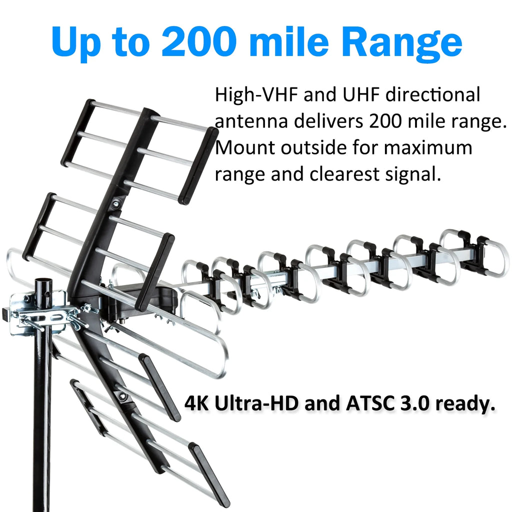 HDTV Antenna with J Mount and 40 ft. RG6 Coaxial Cable D277959