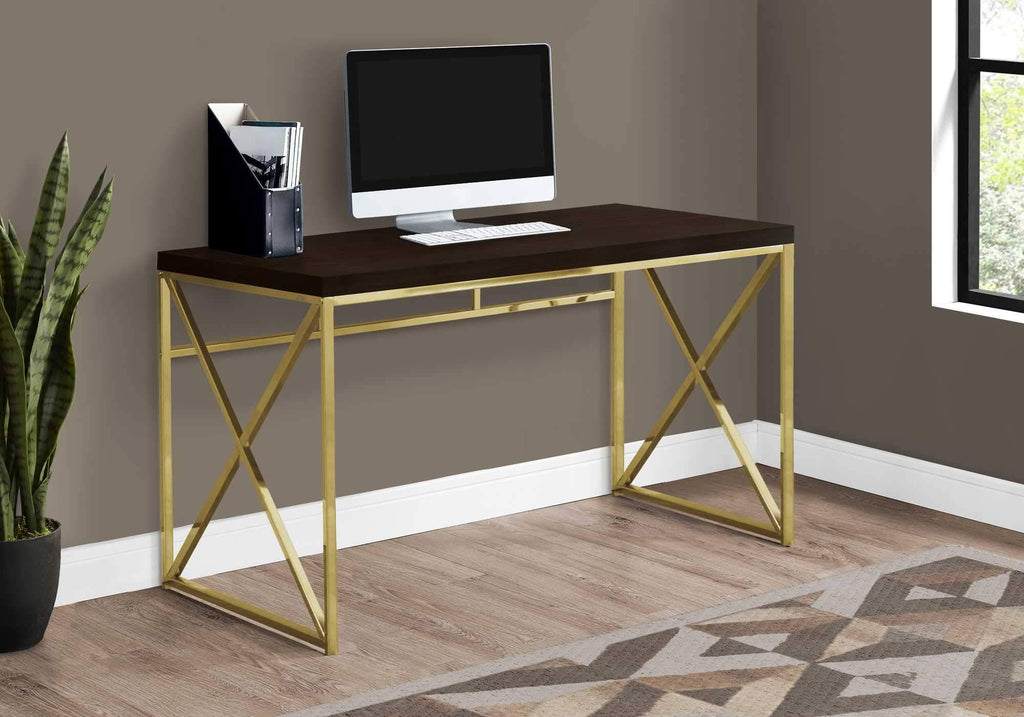 Gold Metal Computer Desk U41634