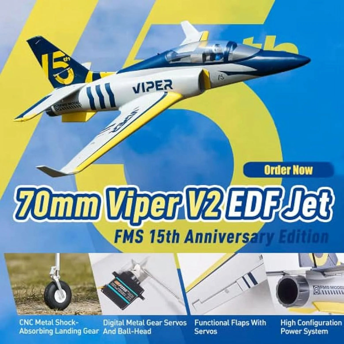 Navy Blue 70mm EDF RC Airplane Jet Z555
