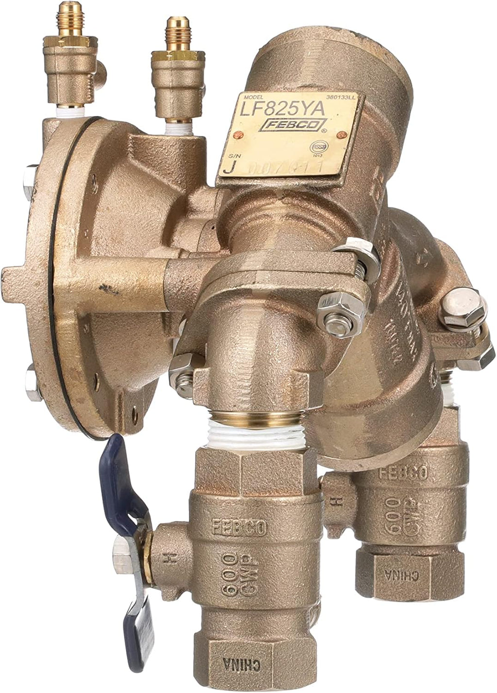 1" Lead Free Angled Union Quarter Turn Shutoff Reduced Pressure Assembly U93621
