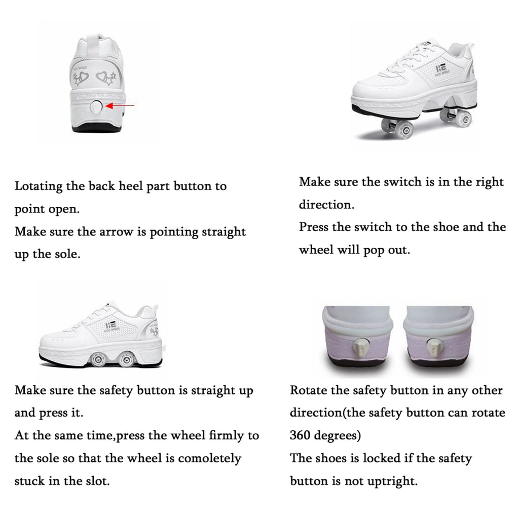 Roller Skate Shoes 2-in-1 Invisible Roller Skates Z8360