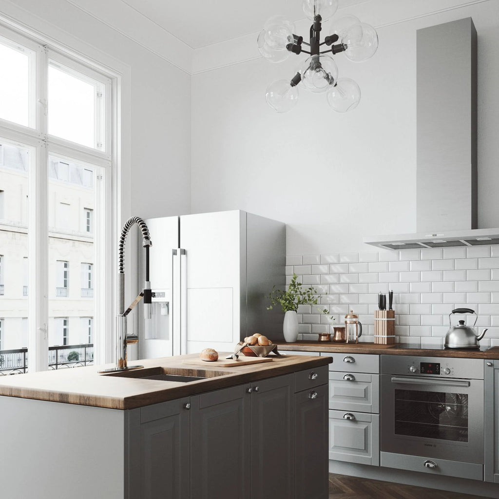 Chrome Magnetic Kitchen Faucet with Deck Plate A2099