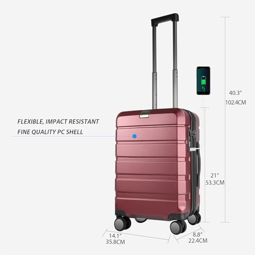 Hardside Expandable Carry On Luggage with Spinner Wheels U361