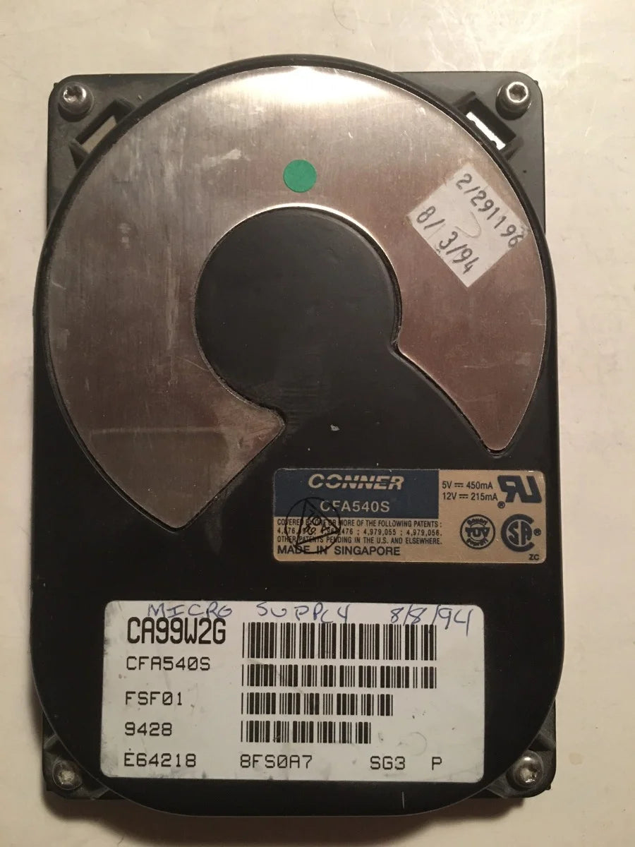 540MB HDD L489