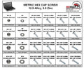 Metric HEX Cap Screw Assortment in Metal Locking Tray P67166