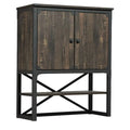 Engineered Wood Library Hutch in Carbon Oak Finish O102
