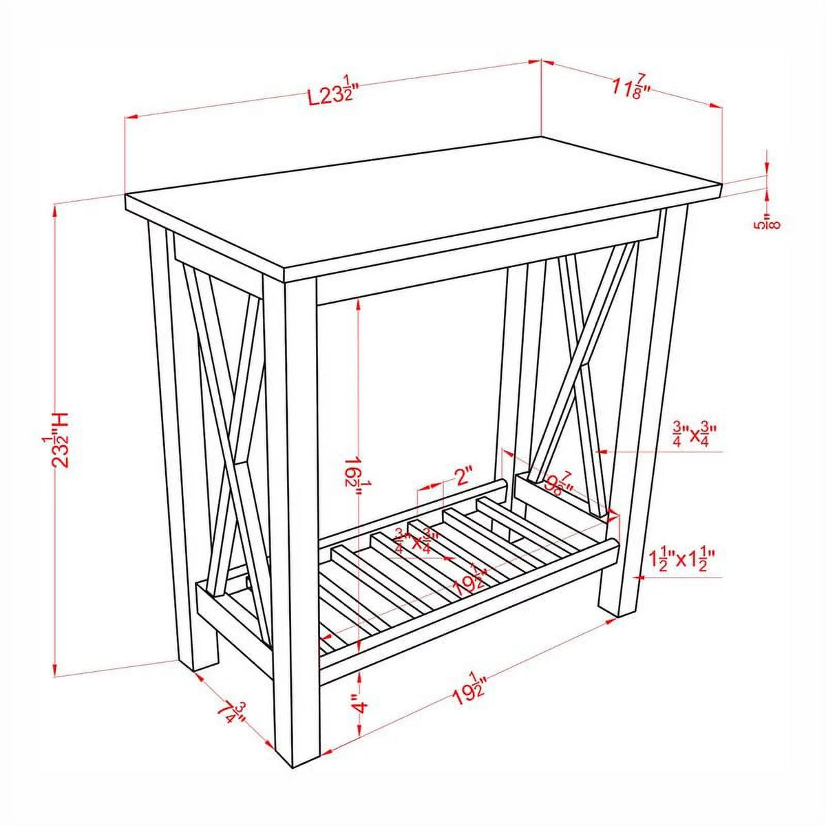 Medium Oak Wood Side Table Set of 2 A37125