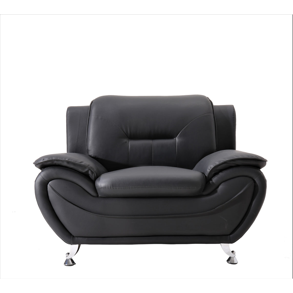 Faux Leather Club Chair Cream White O8667