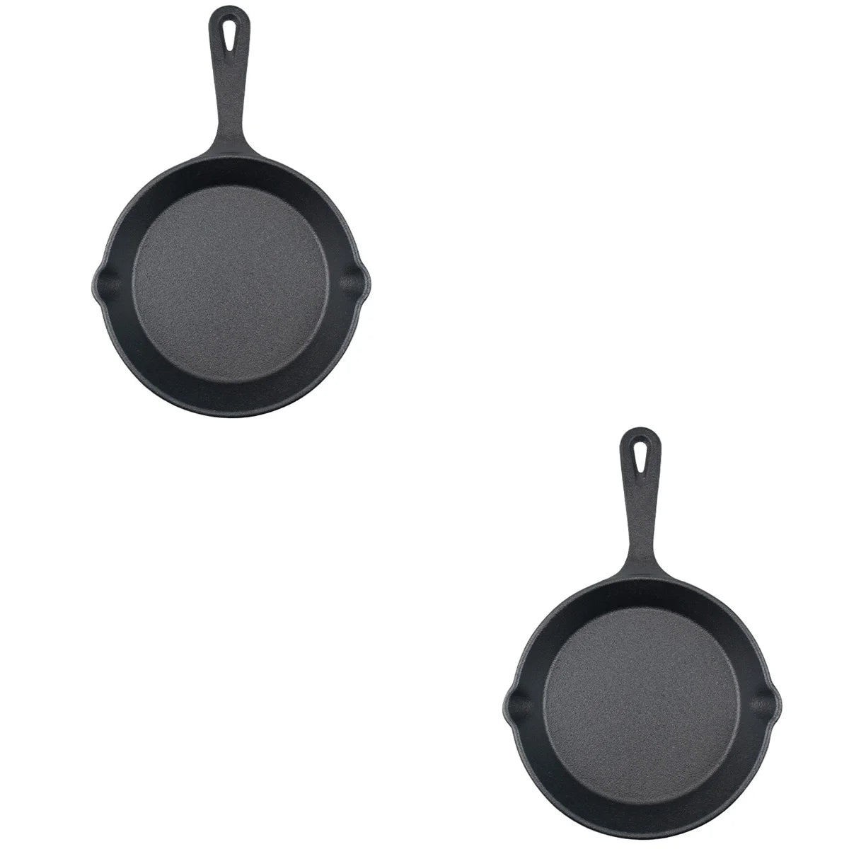 2pcs Mini Cast Iron Skillet Non-stick Frying Pan D613692